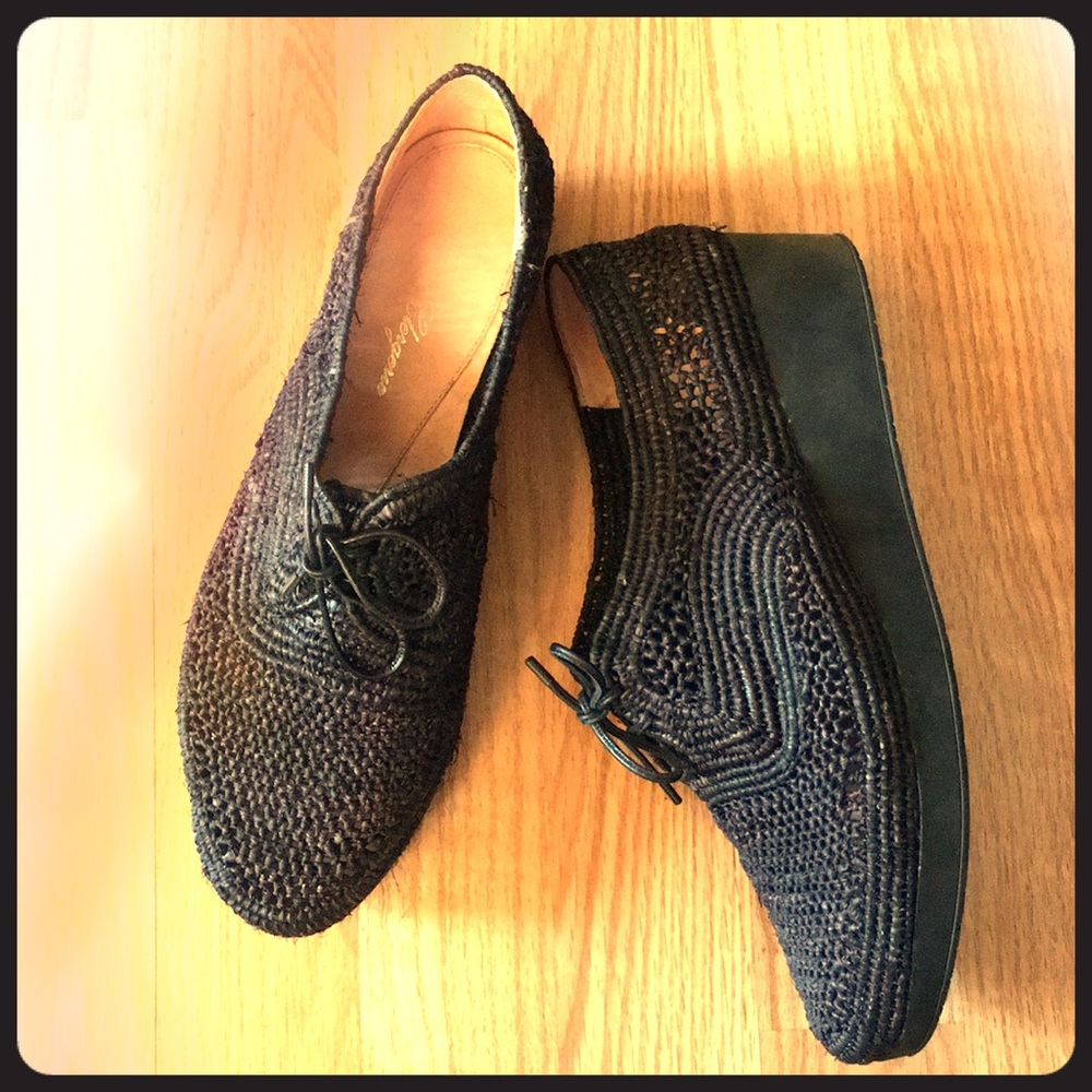 Robert Clergerie woven oxford flatforms
